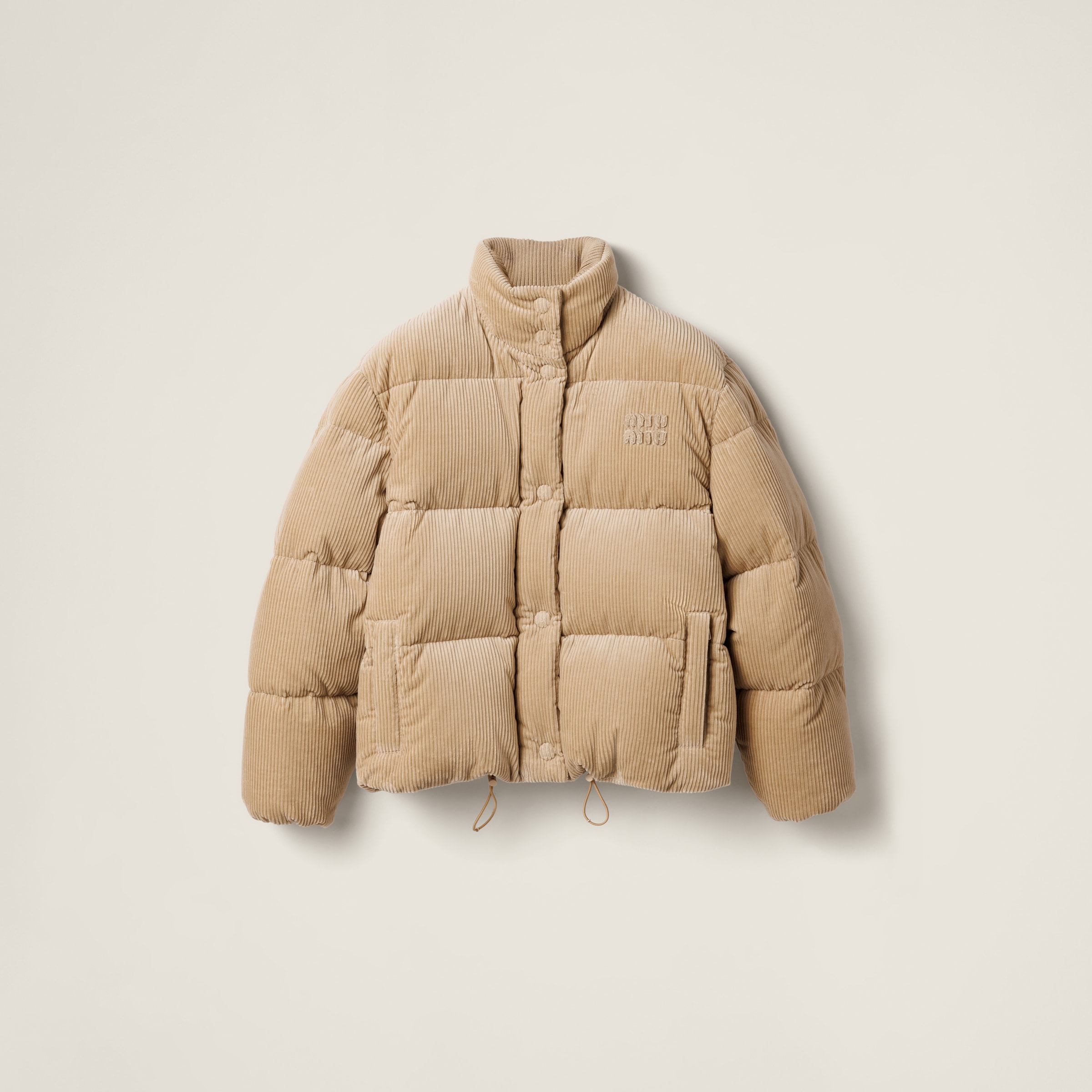 Medium-weight corduroy down jacket