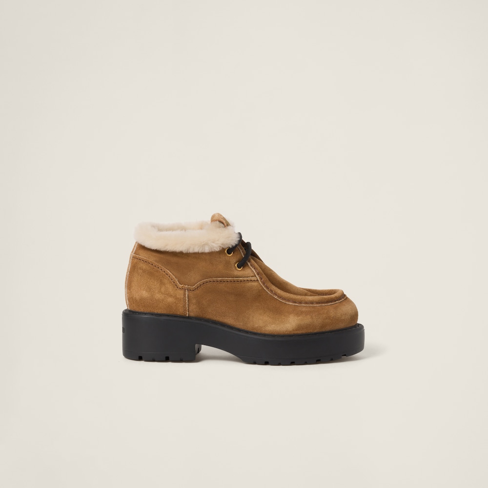Faded suede booties