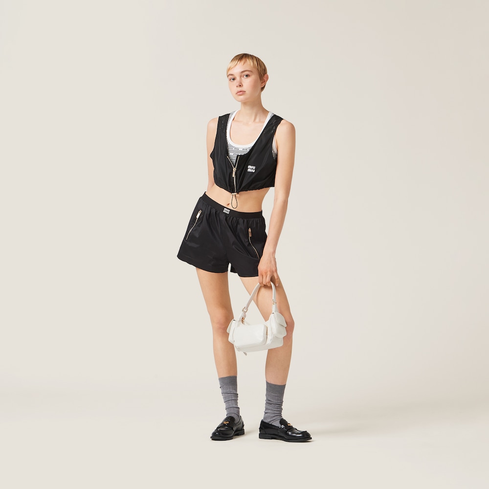 Technical silk top