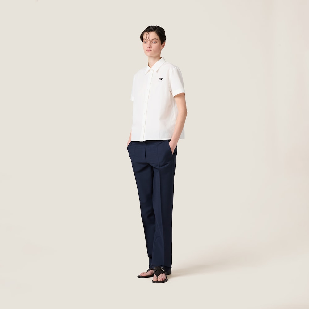 Slubbed poplin shirt