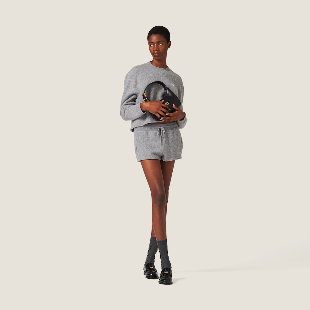 Wool and cashmere shorts