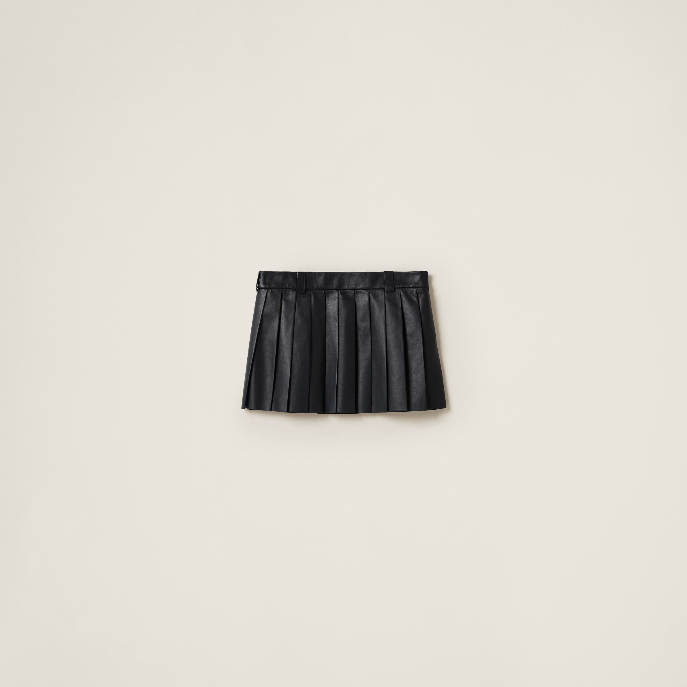 Nappa leather skirt
