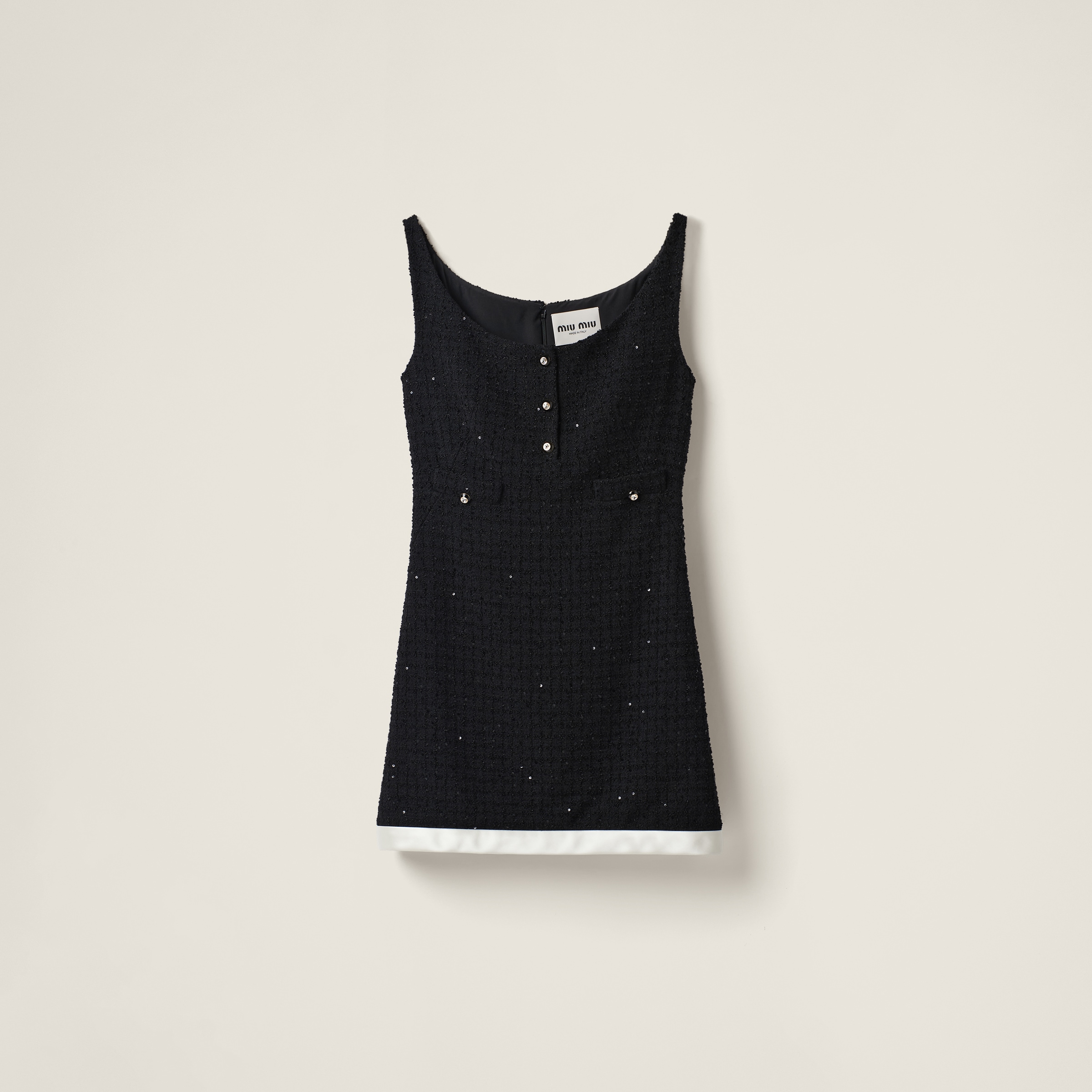 Sequined bouclé mini-dress