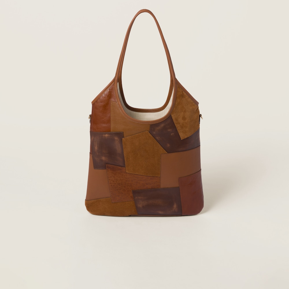IVY leather patchwork bag