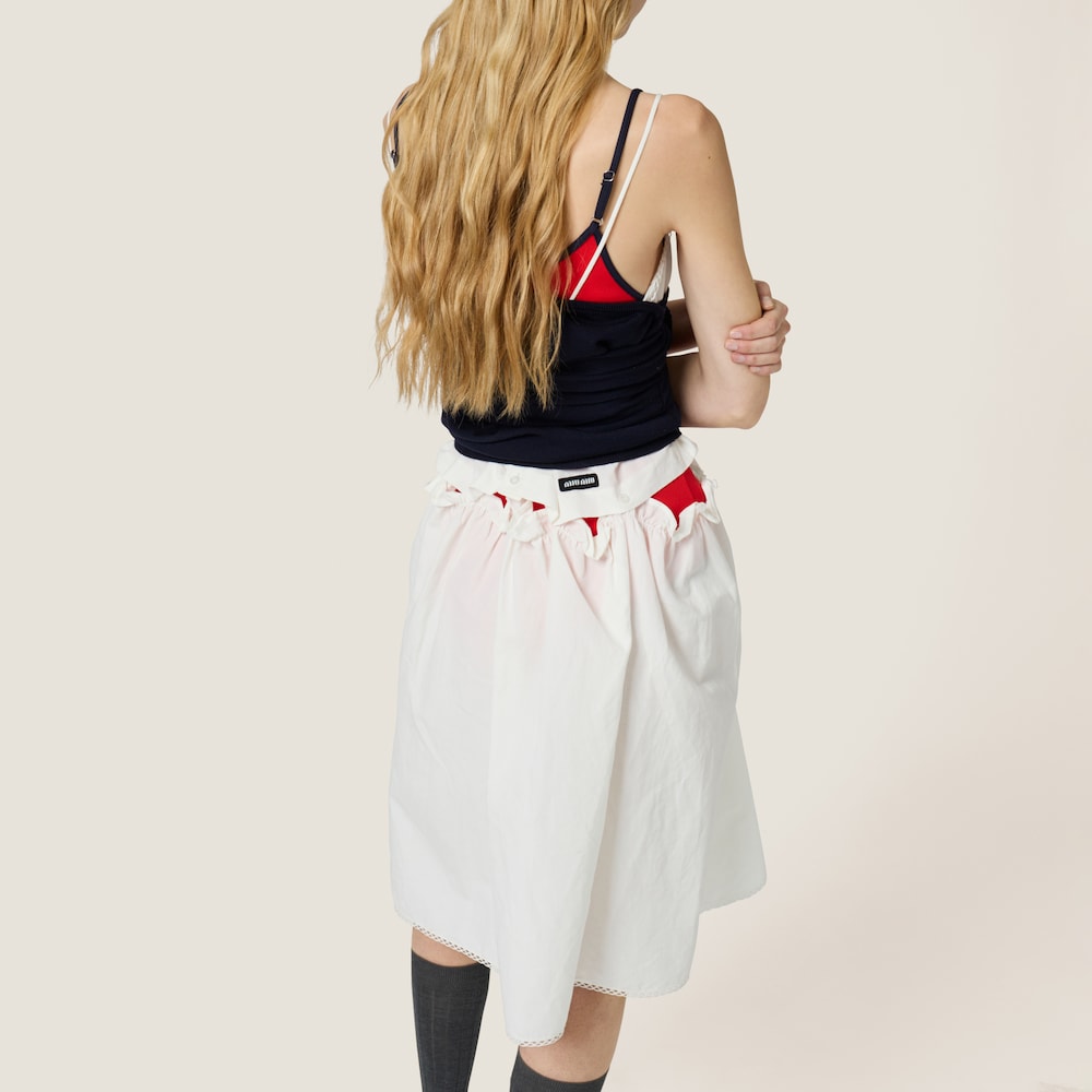 Slubbed poplin dress