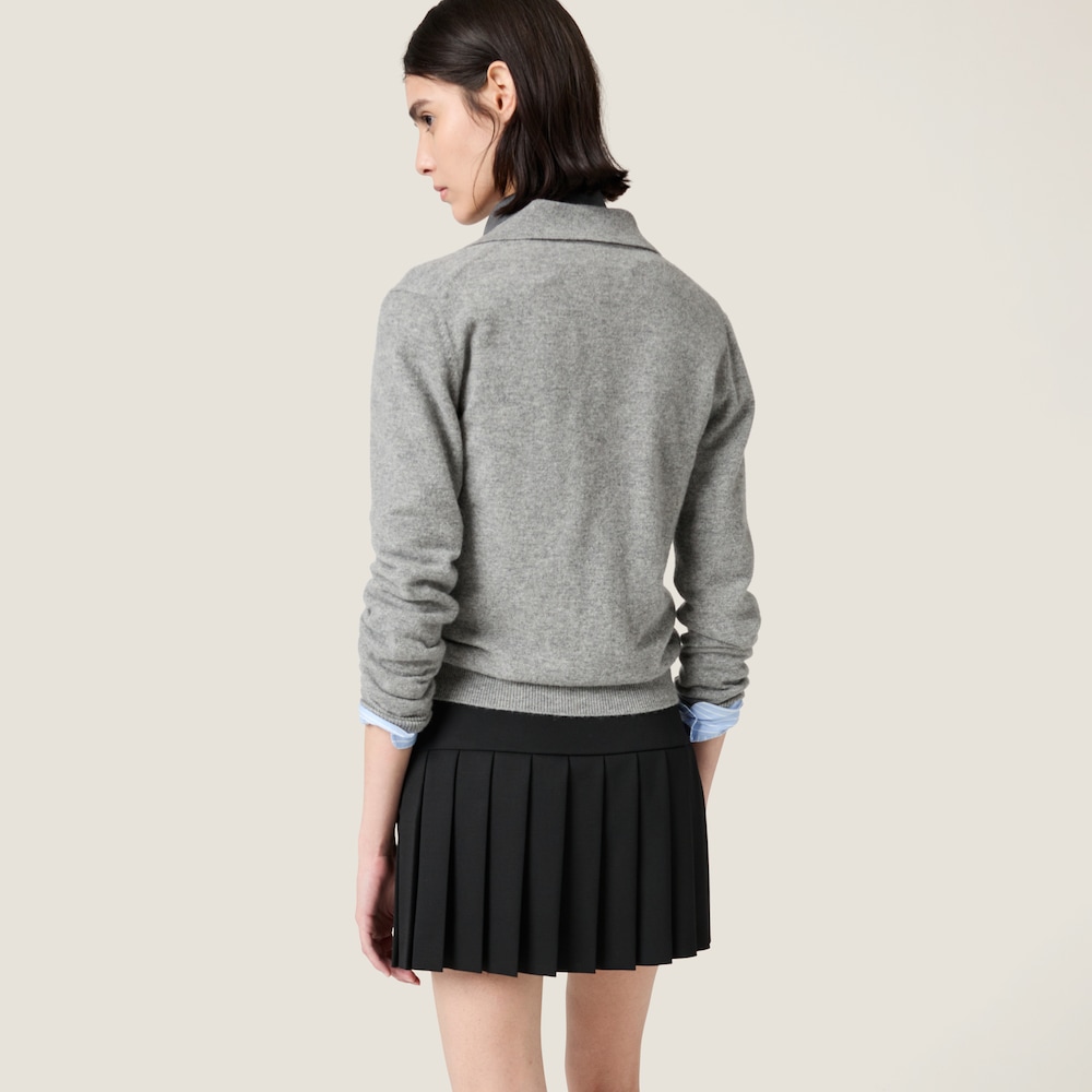 Grain de poudre wool miniskirt