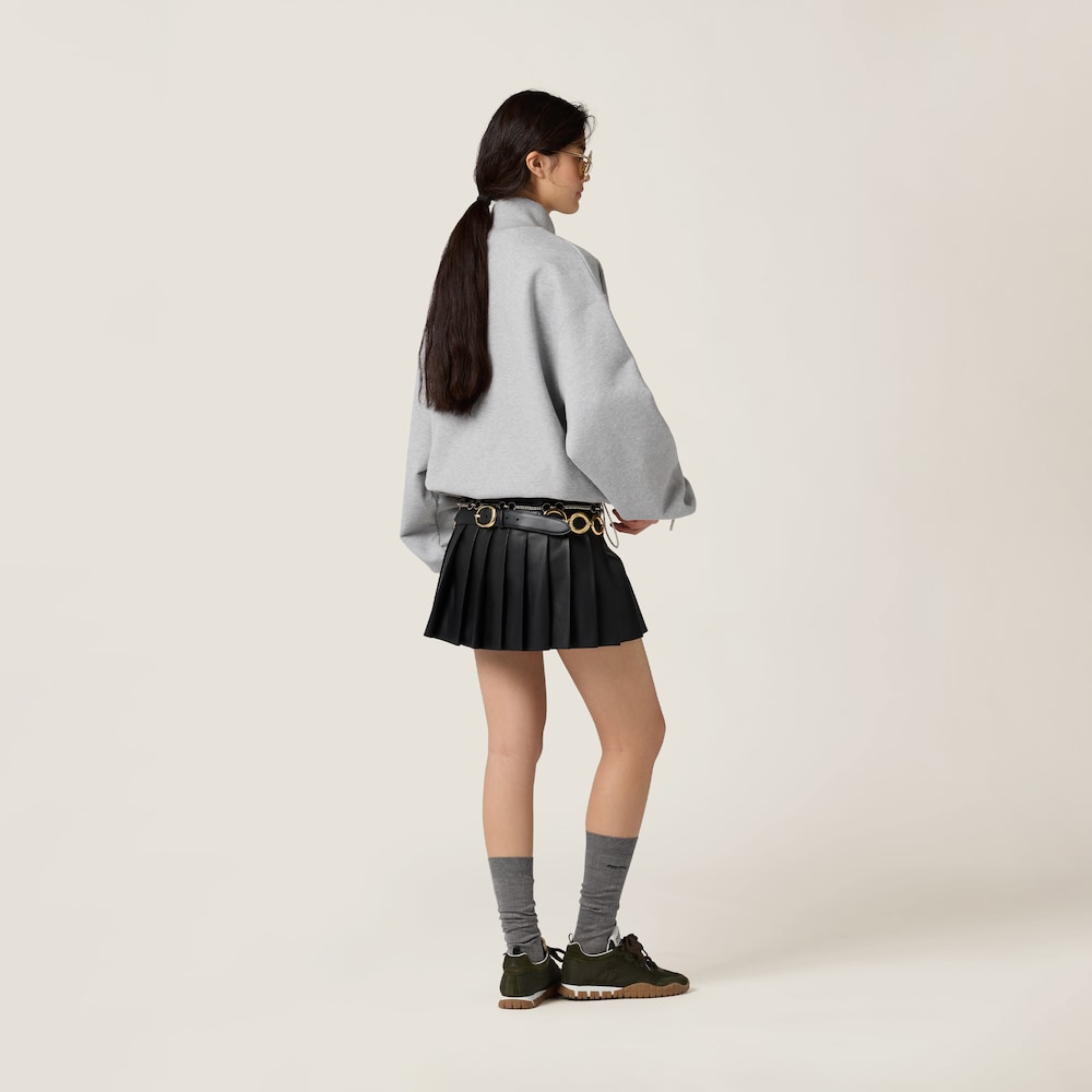 Nappa leather skirt