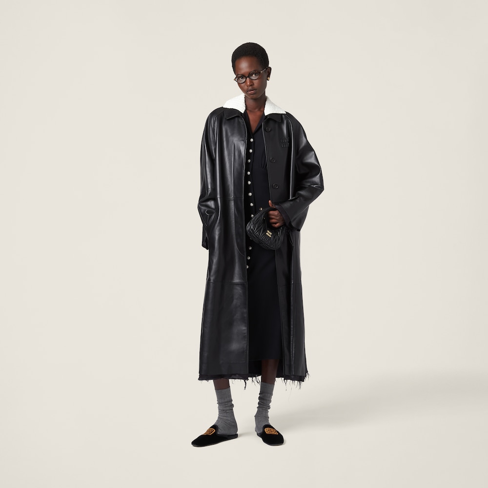 Nappa leather coat