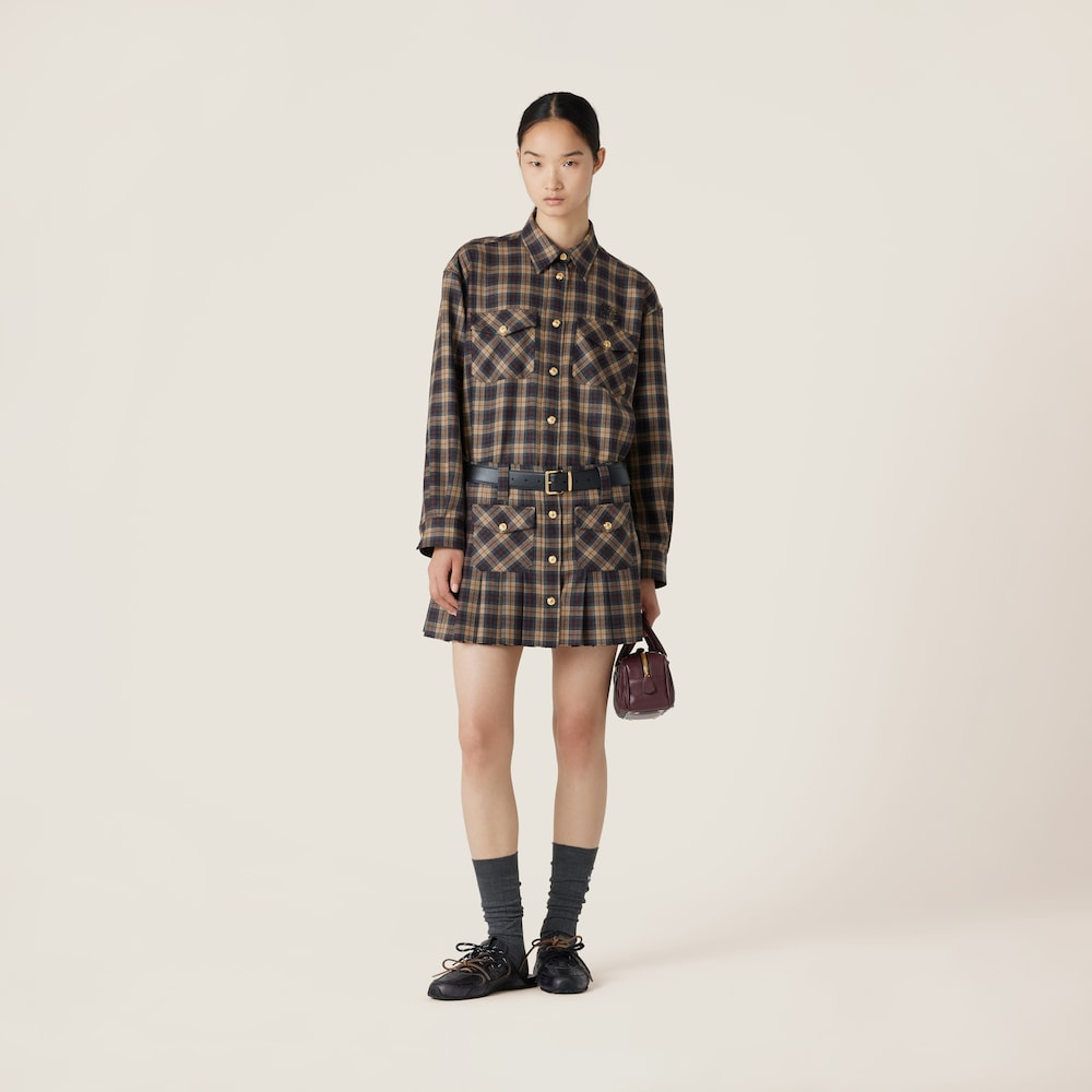 Wool tartan shirt