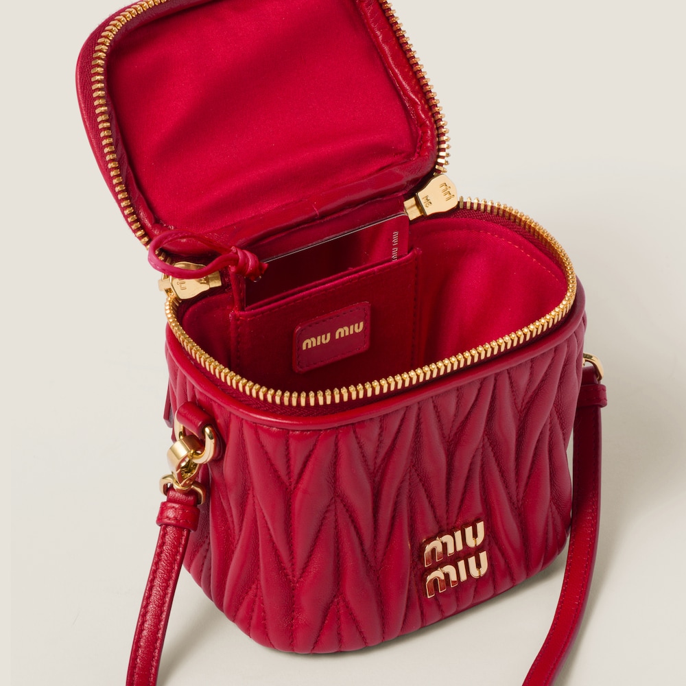 Matelassé nappa leather micro bag