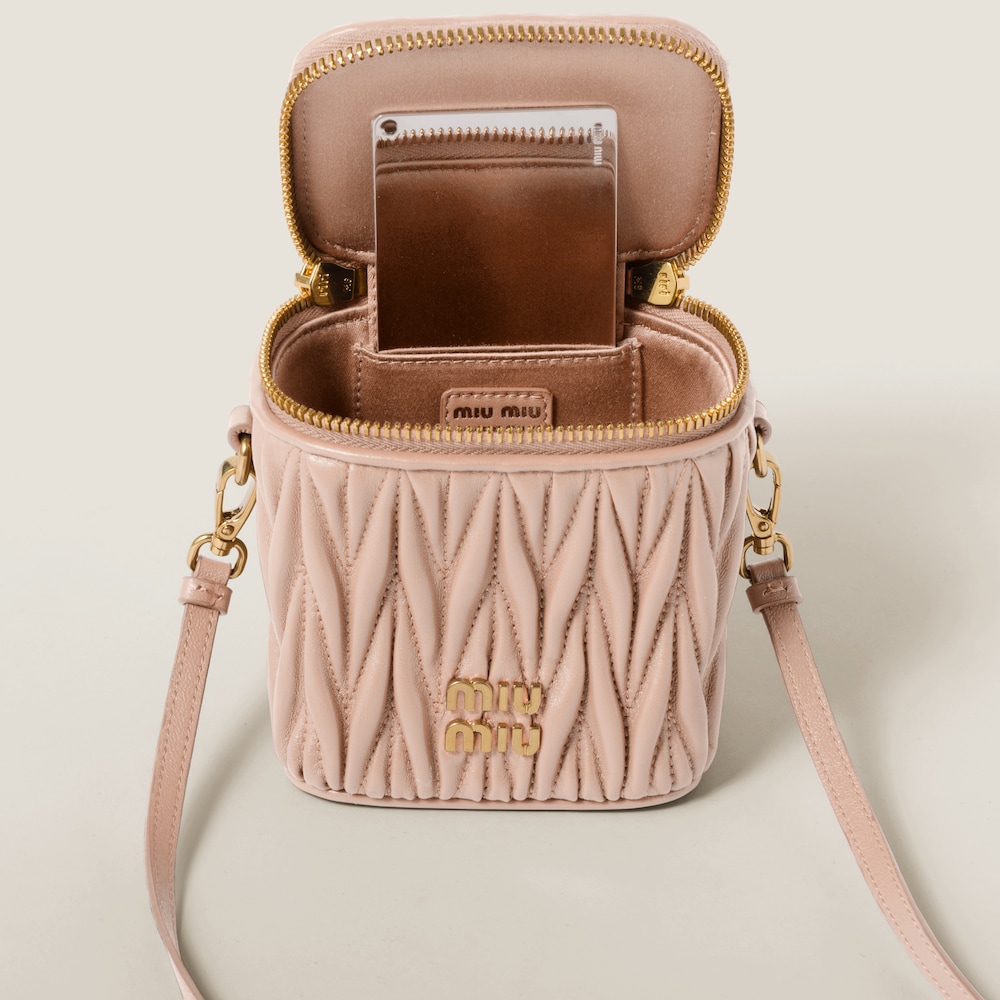 Matelassé nappa leather micro bag