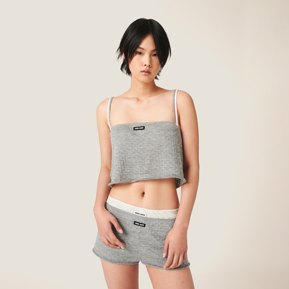 Cashmere and silk shorts