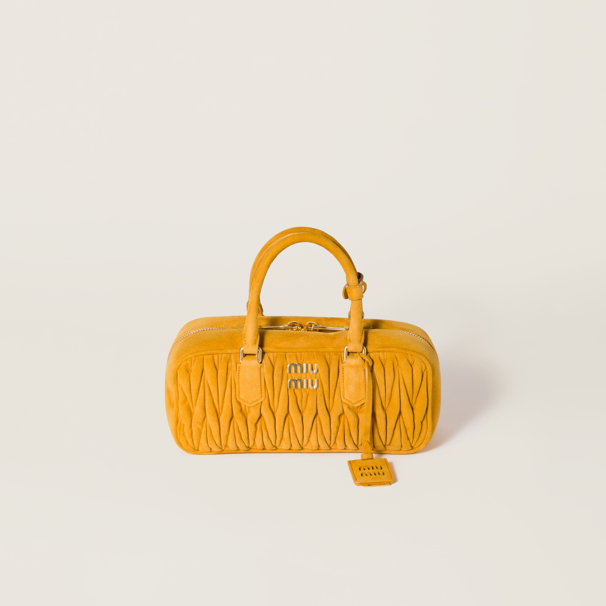 Arcadie matelassé suede bag