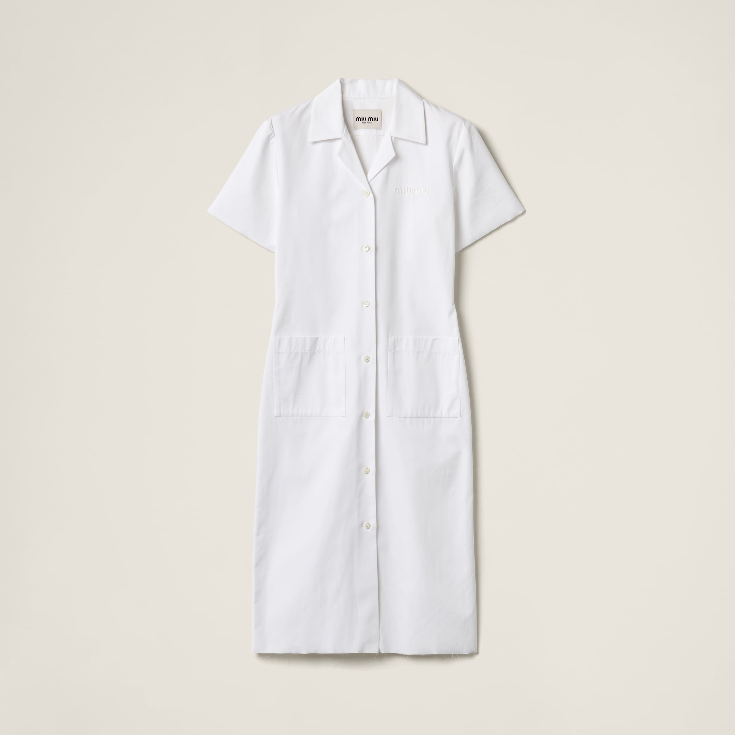 Poplin and jersey dress