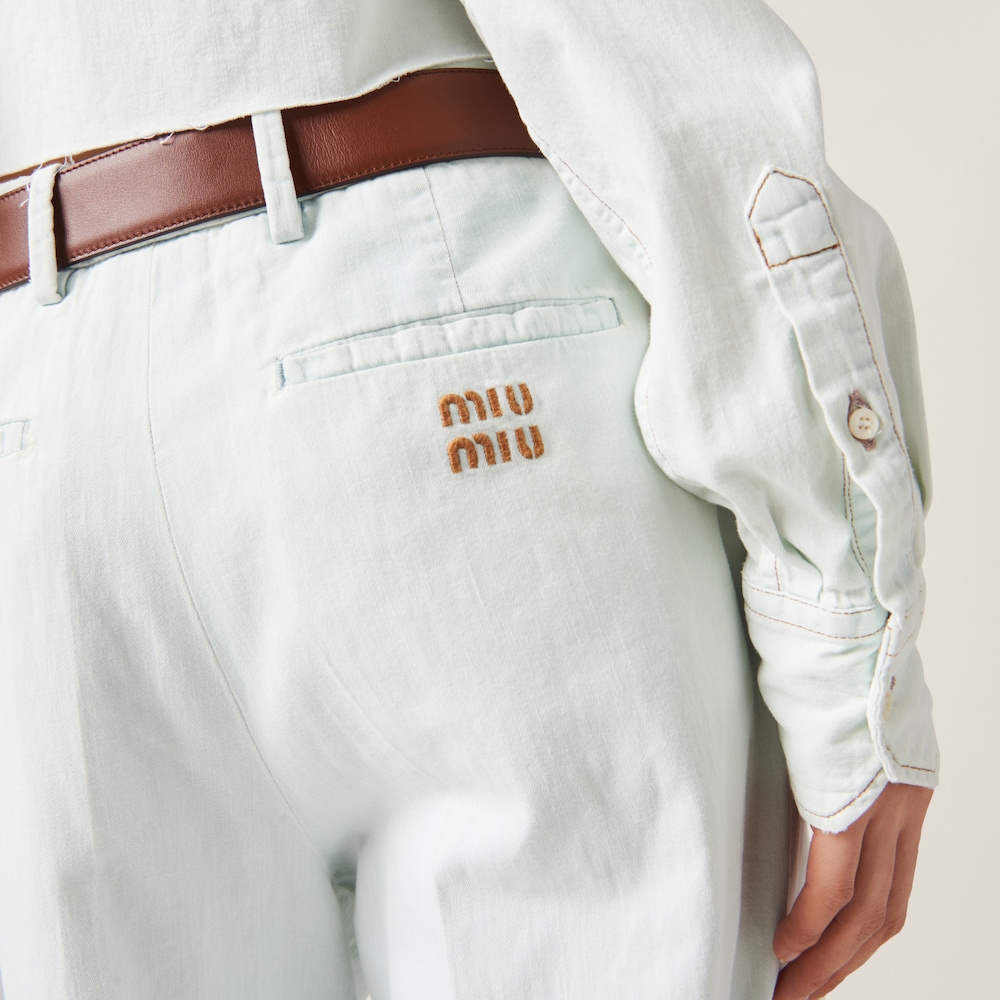 Chambray denim jeans