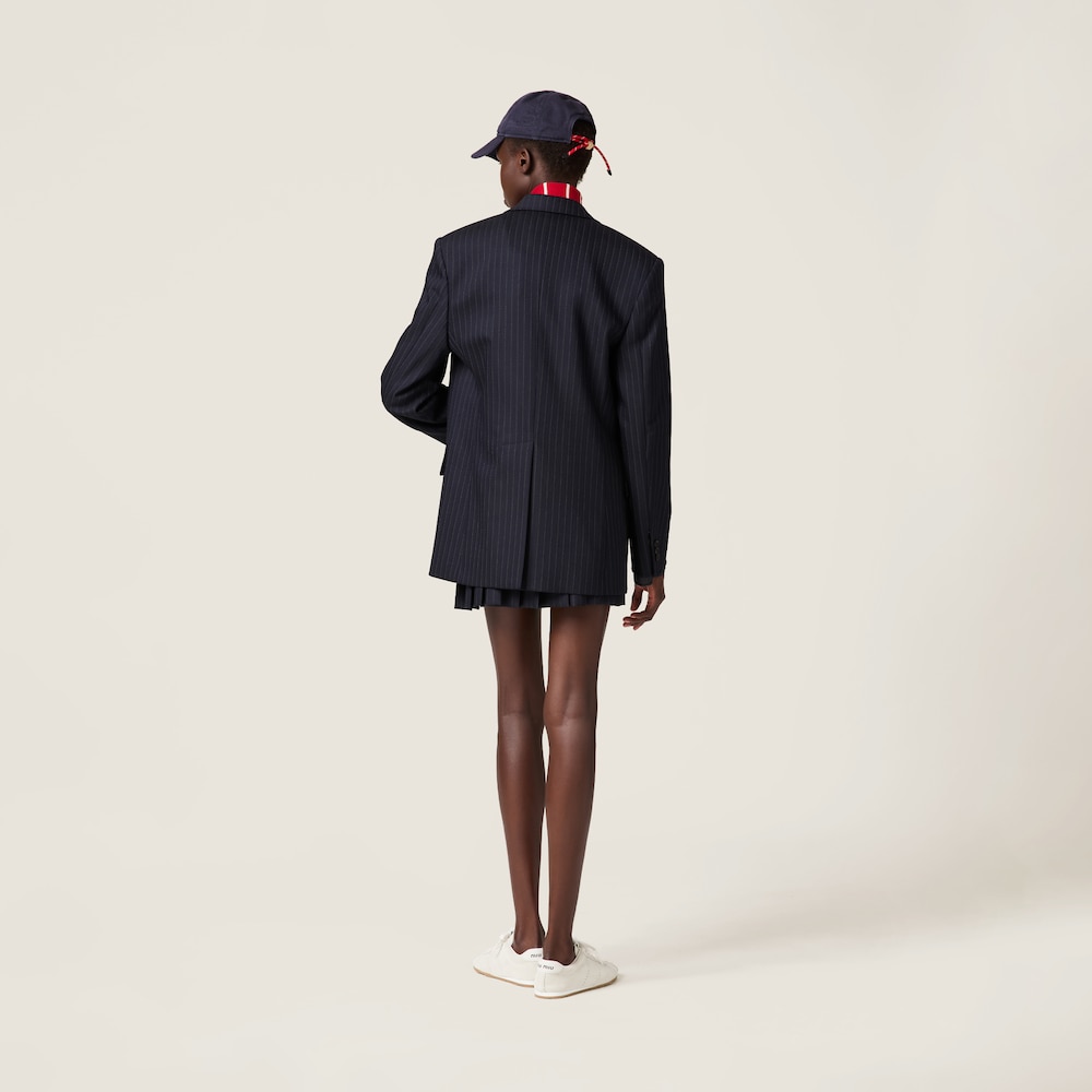Single-breasted pinstripe jacket