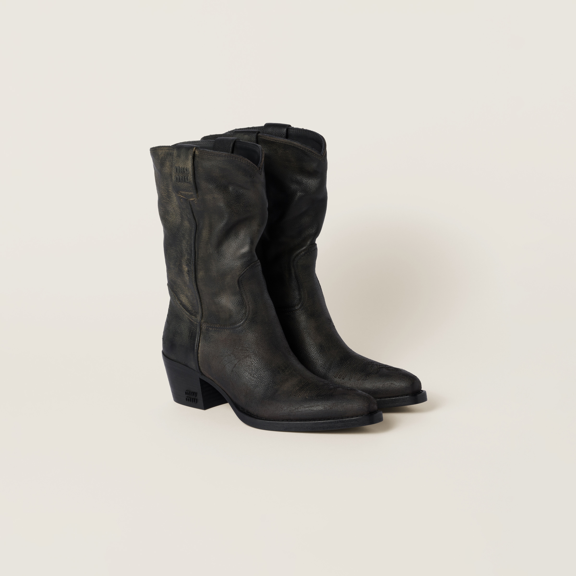 Leather boots