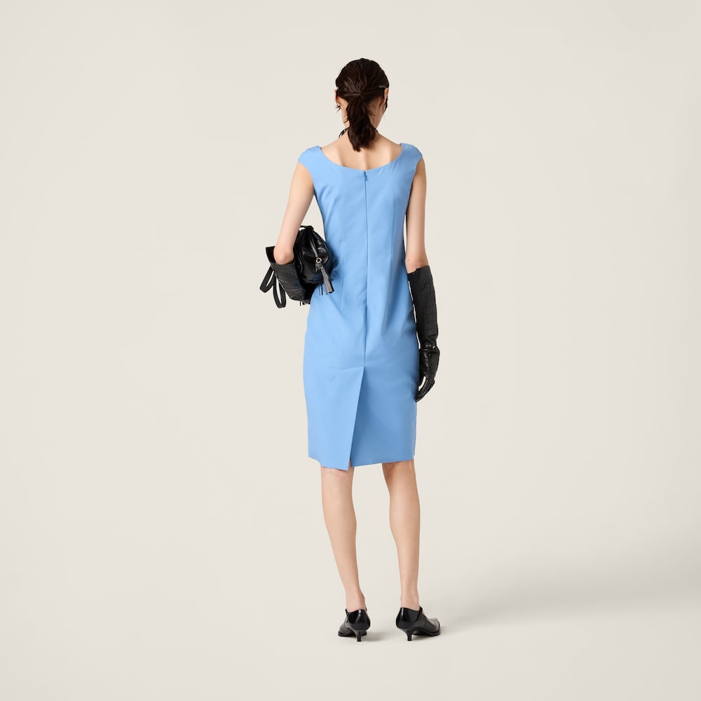 Poplin and jersey dress