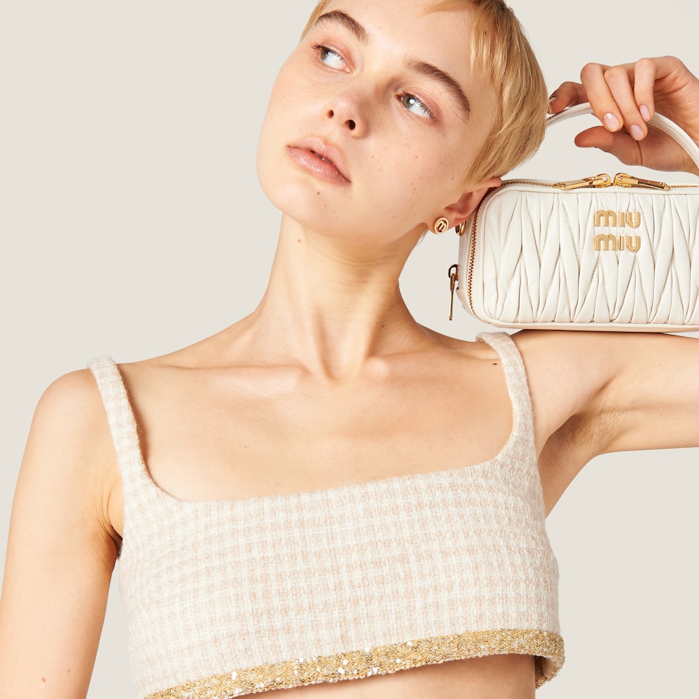 Check lamé top