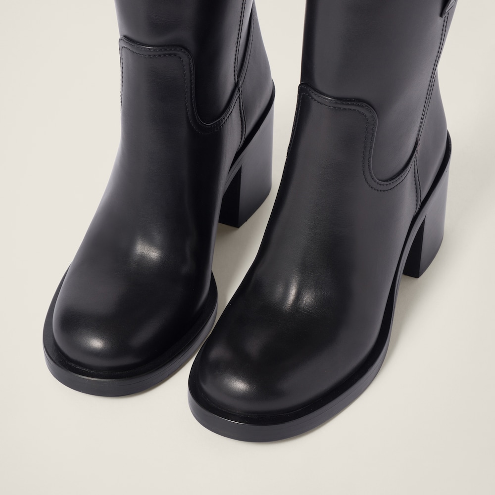 Leather booties