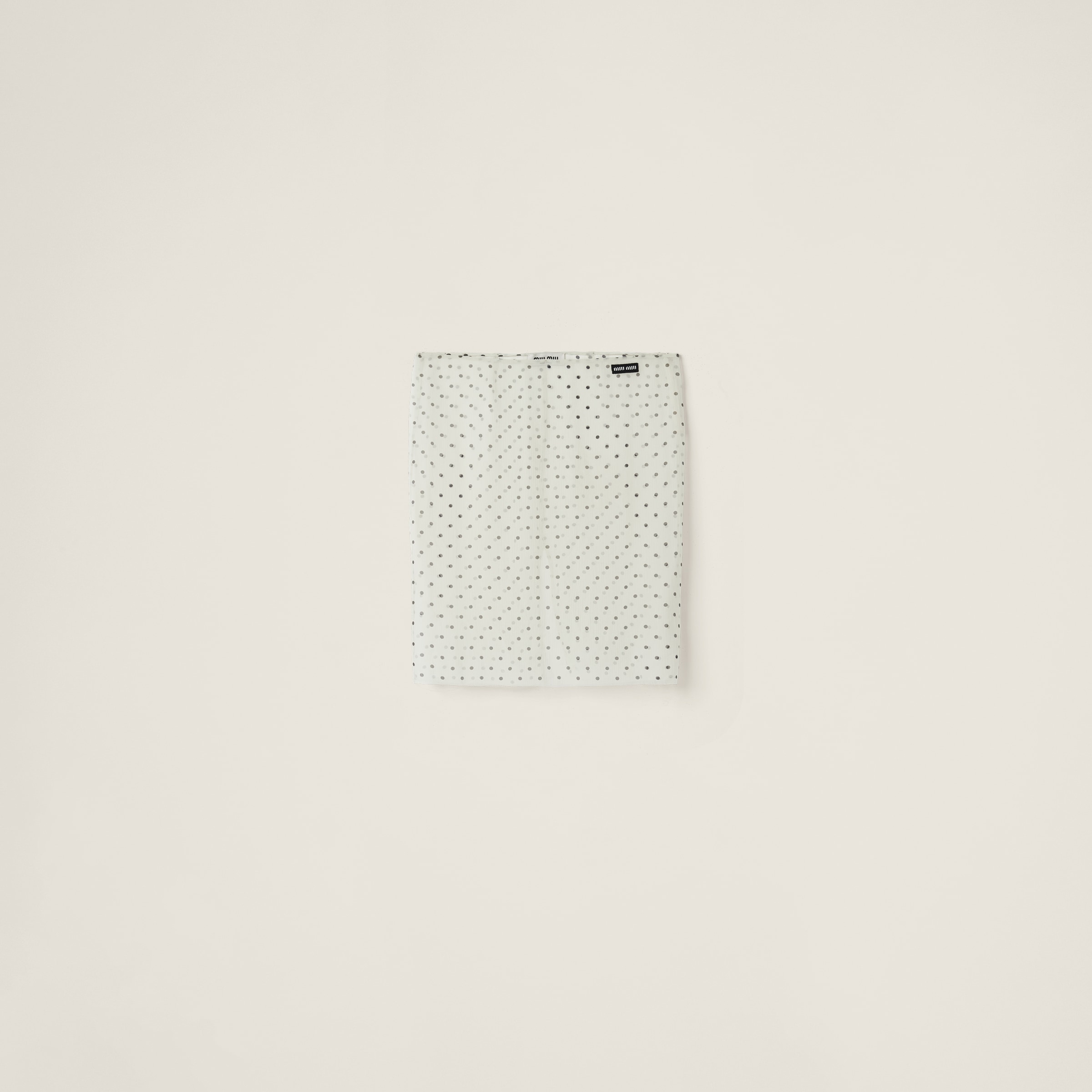 Polka-dot chiffon skirt