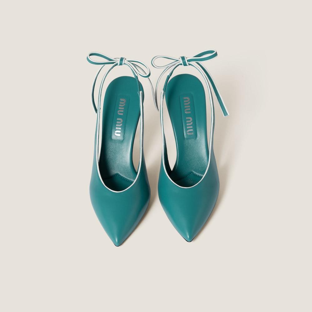 Nappa leather slingback pumps