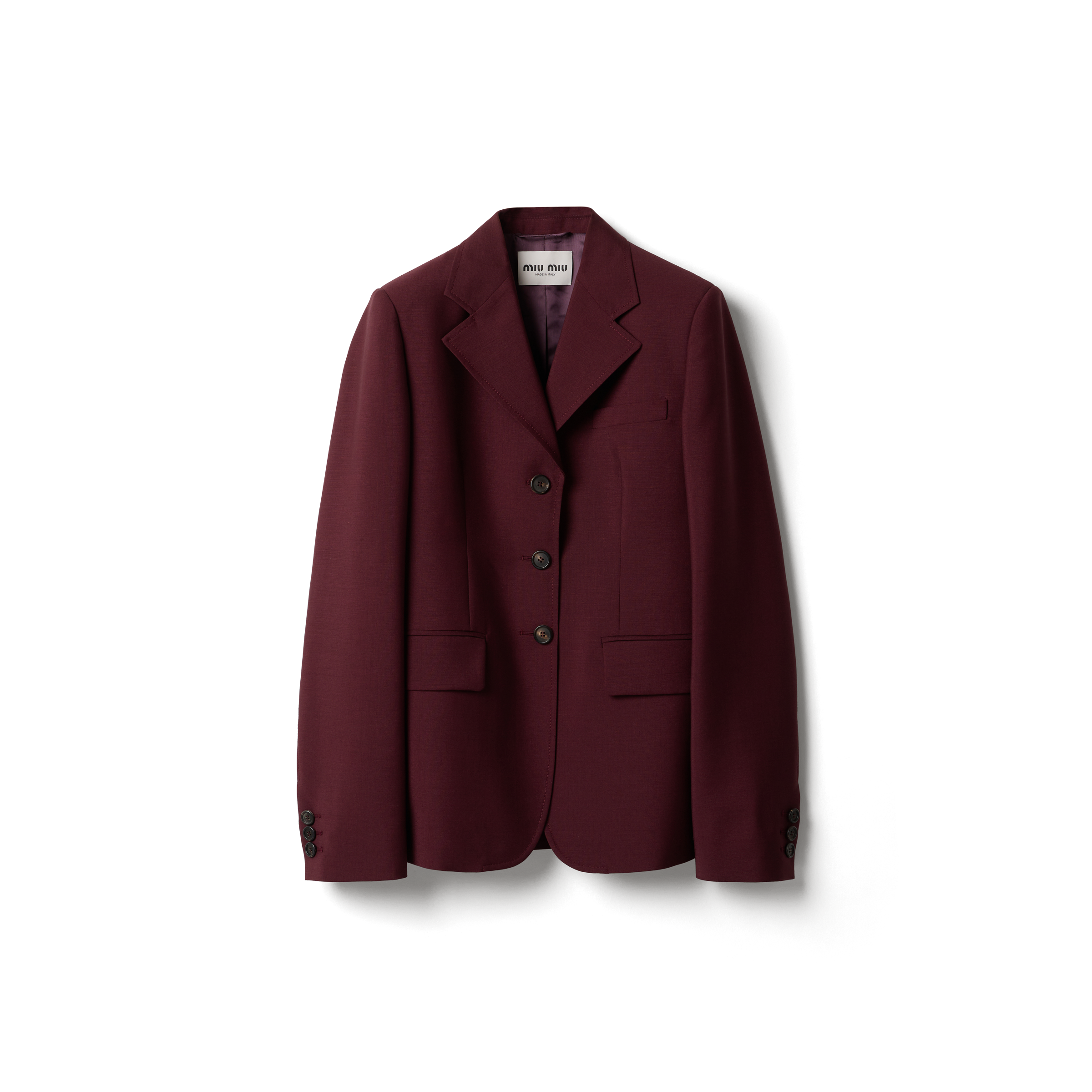 Single-breasted kid mohair jacket
