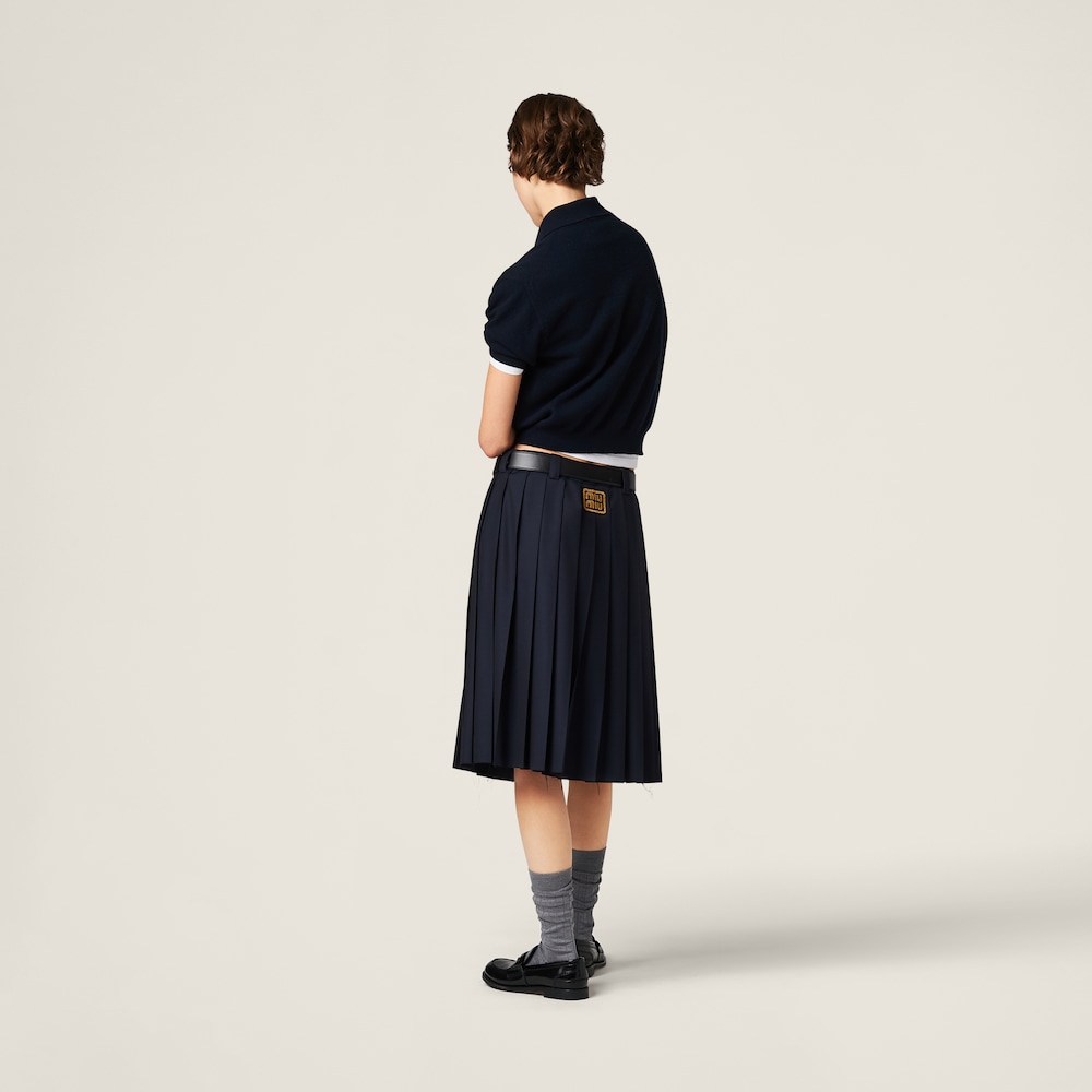 Pleated Batavia skirt