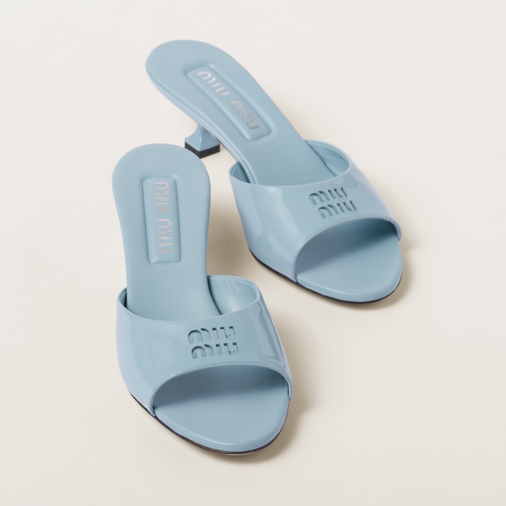 Patent leather sandals
