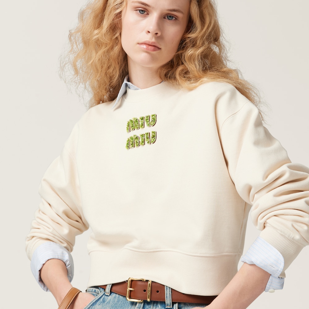 Sweatshirt with embroidered logo
