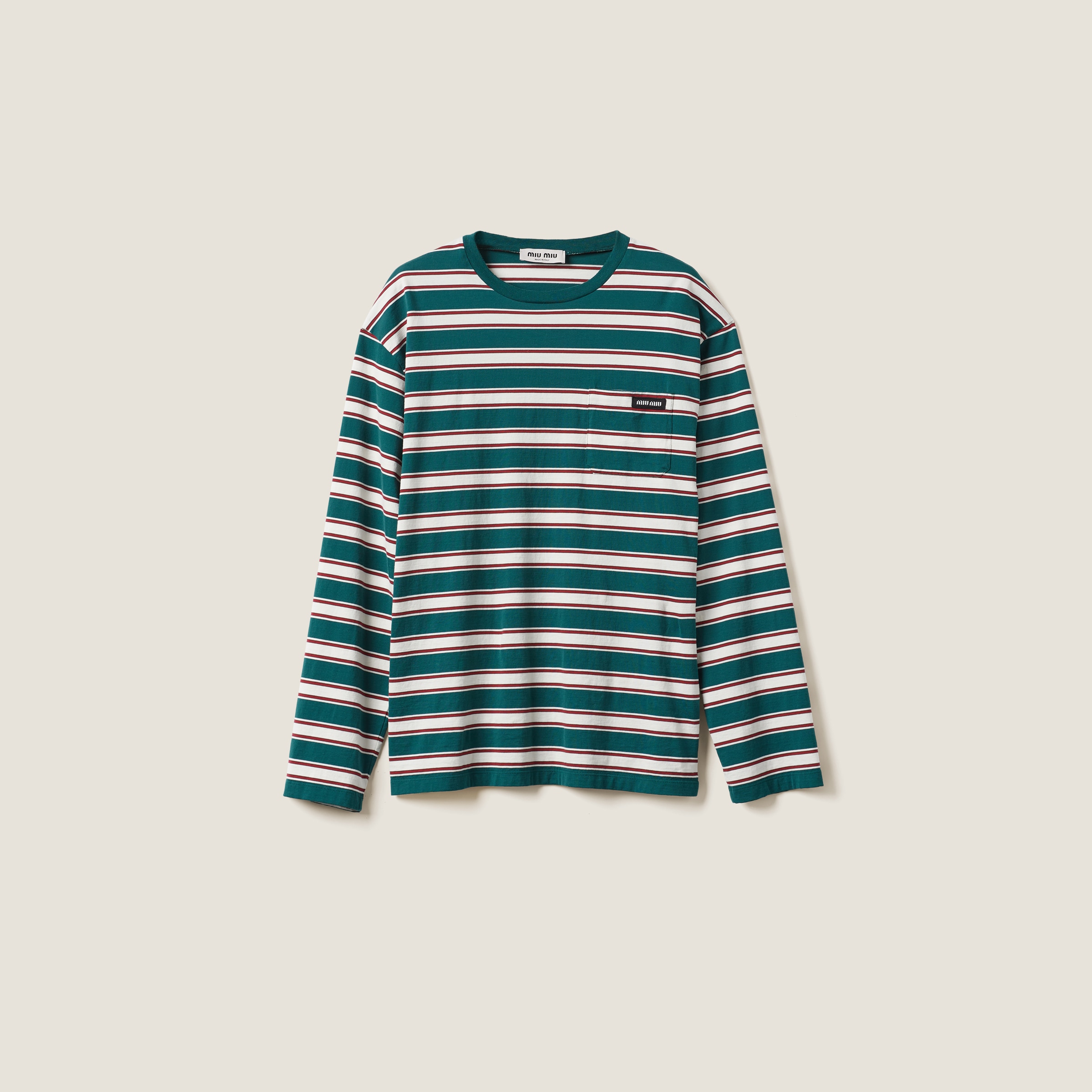 Long-sleeved cotton jersey T-shirt