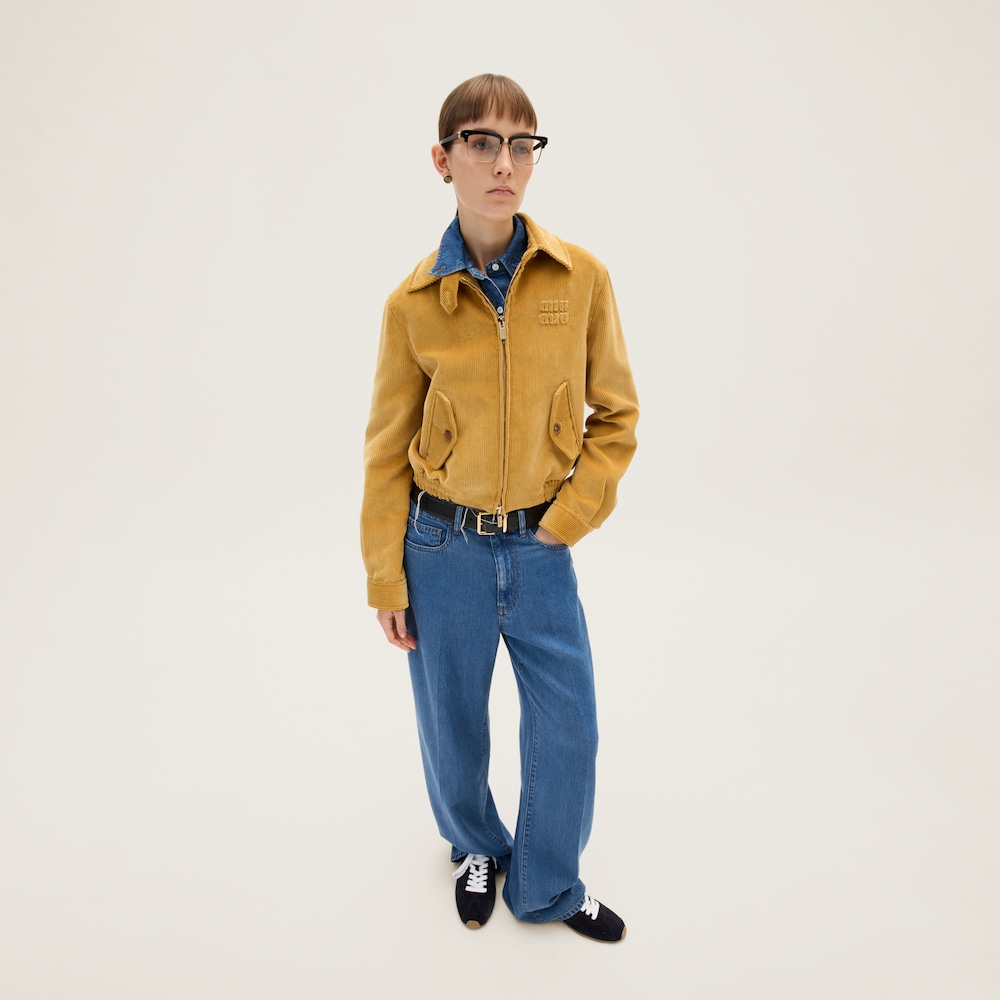 Corduroy blouson jacket