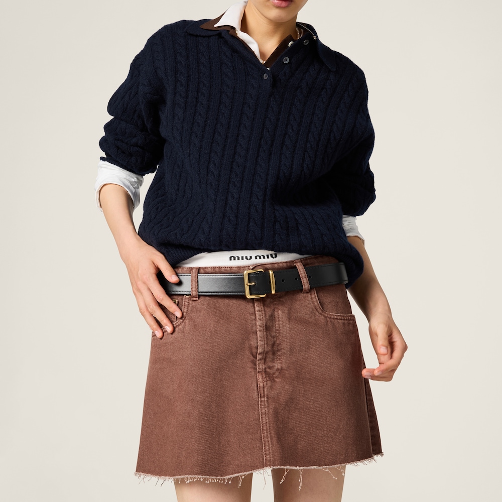Bull denim miniskirt
