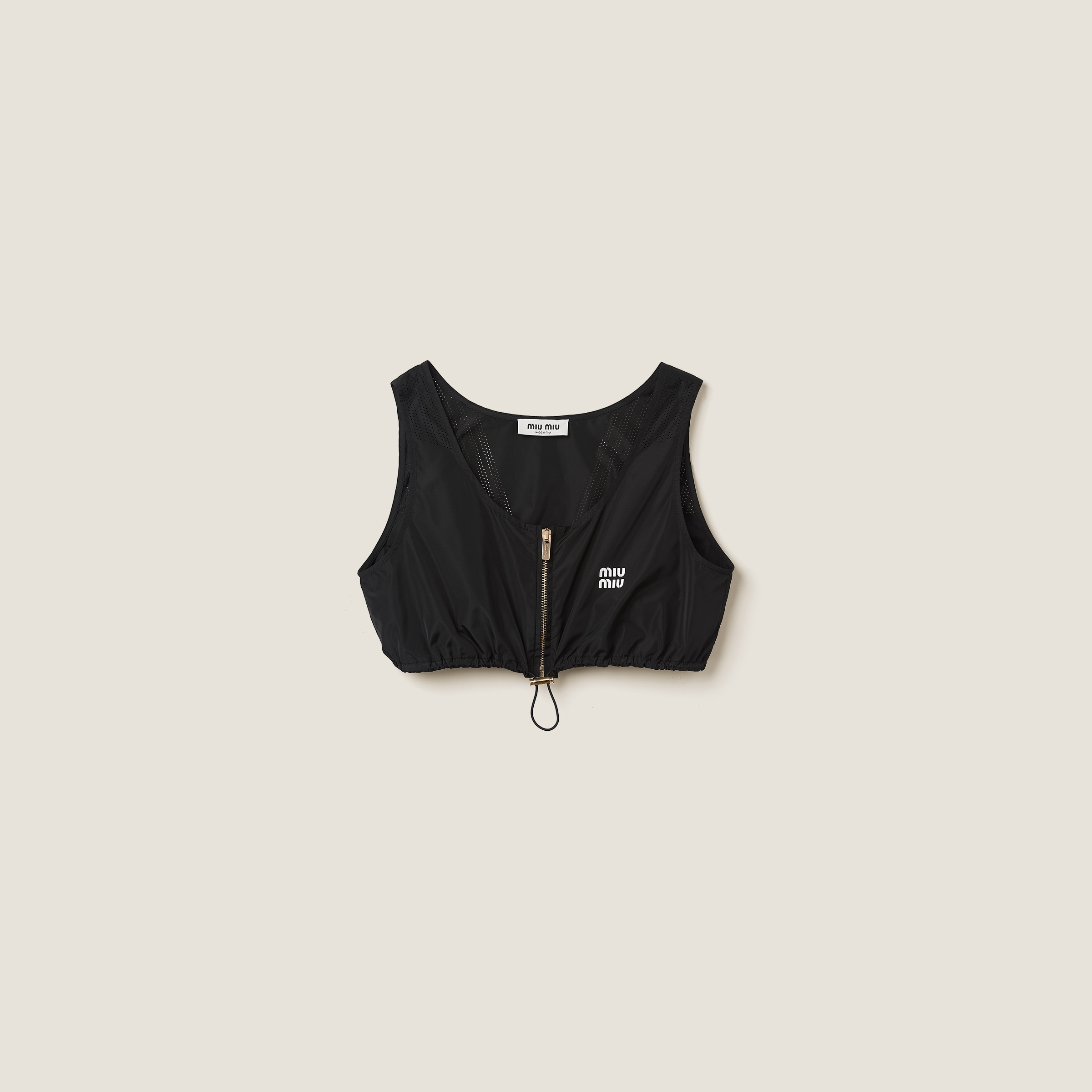Technical silk top