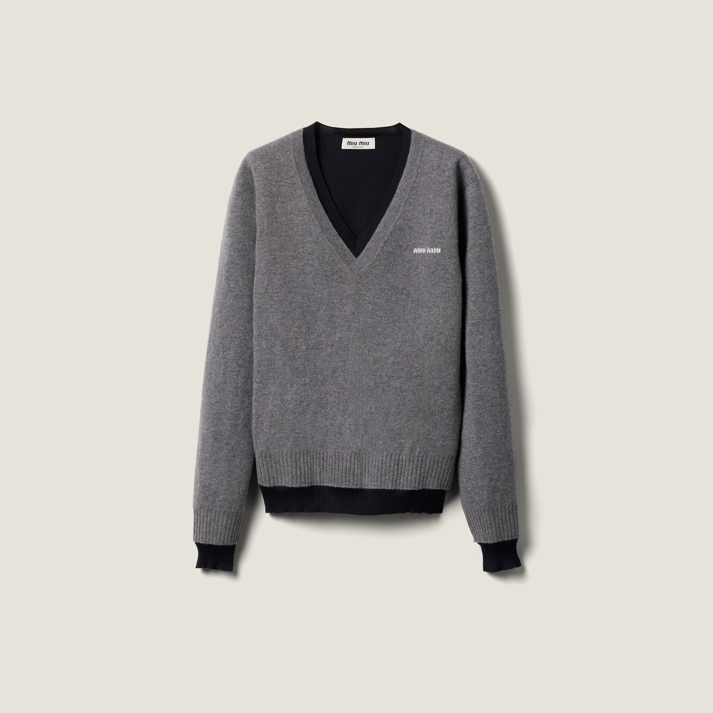 Silk and cashmere V-neck sweater