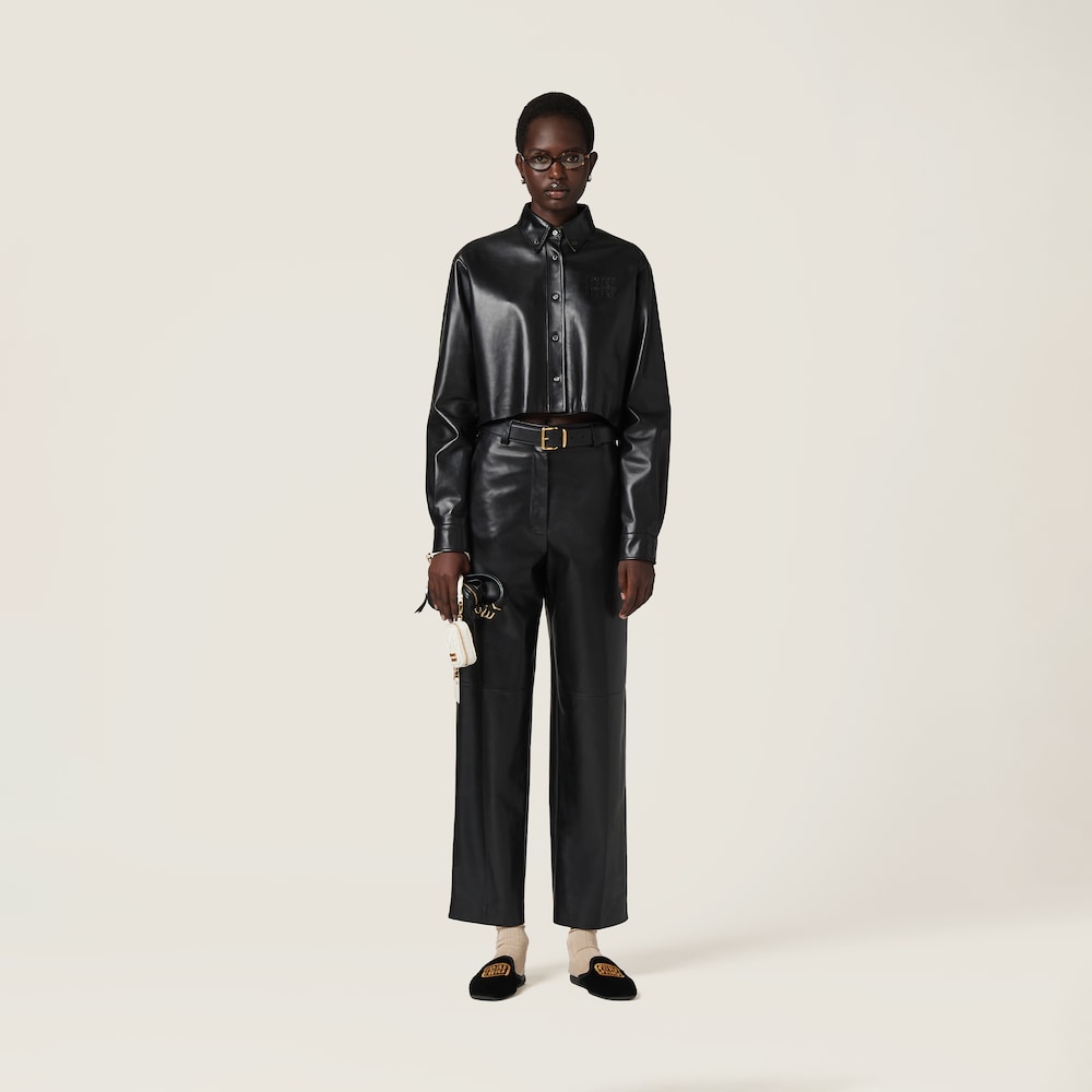 Nappa leather pants