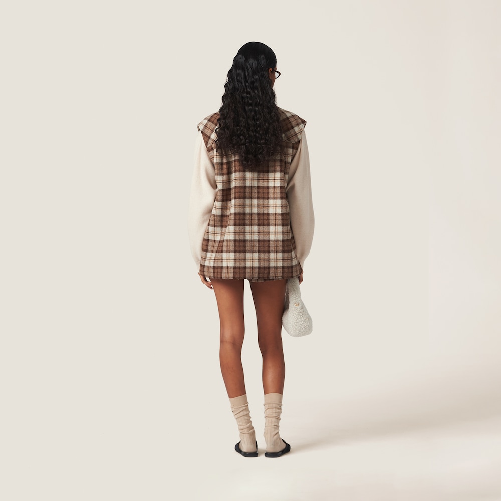 Check blouson vest