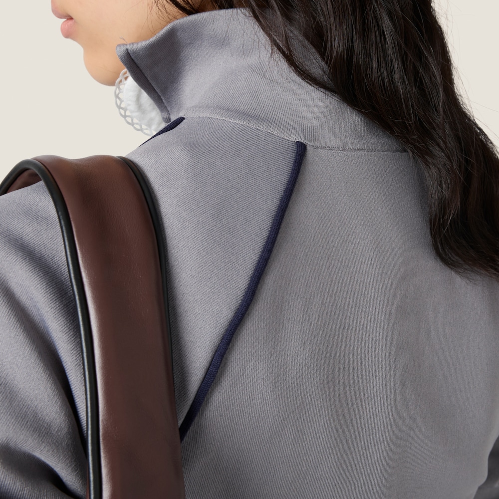 Technical yarn zipper cardigan