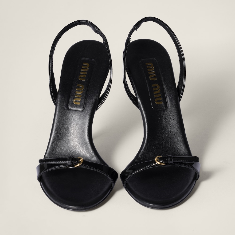 Patent leather sandals
