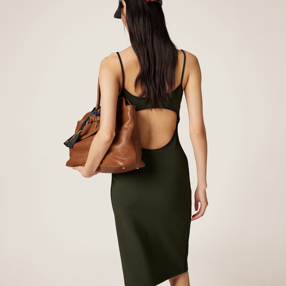 Stretch jersey midi-dress