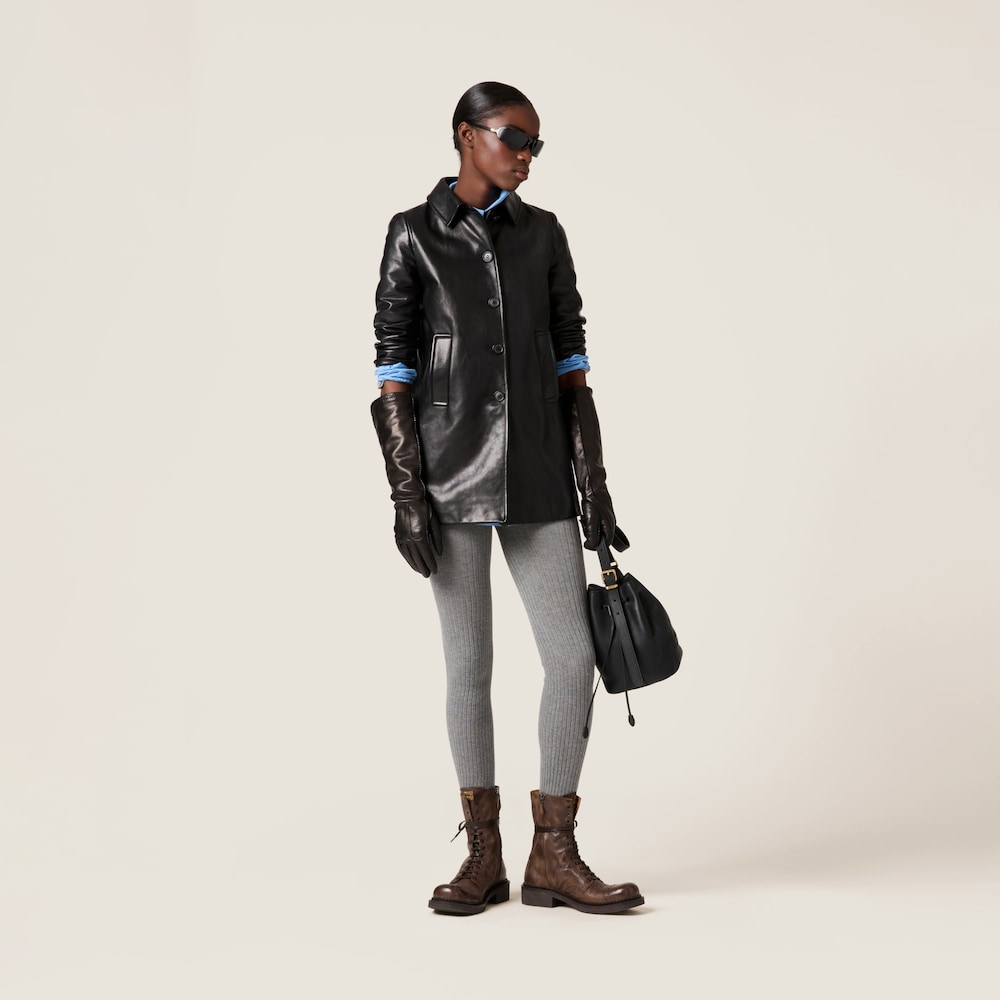 Leather coat