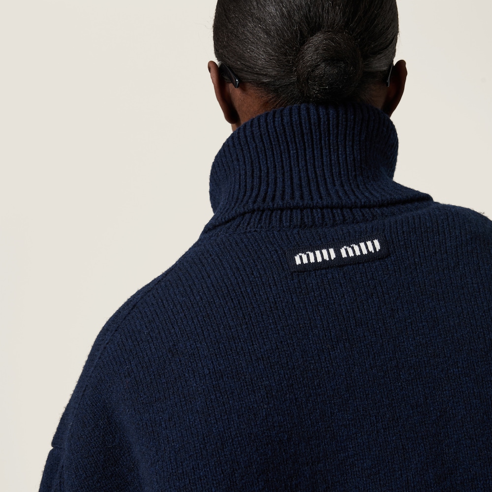 Shetland wool turtleneck jumper