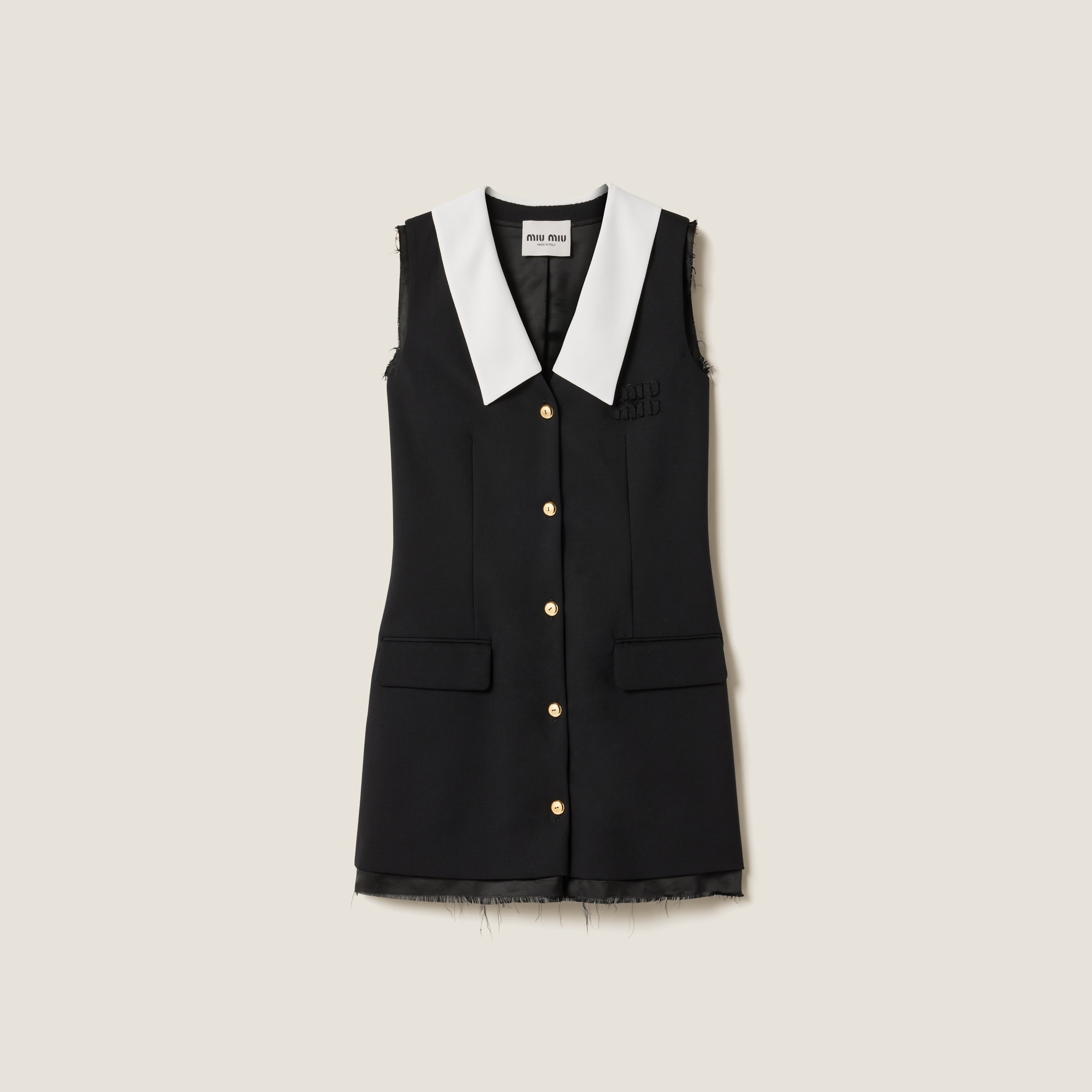 Grain de poudre wool mini-dress