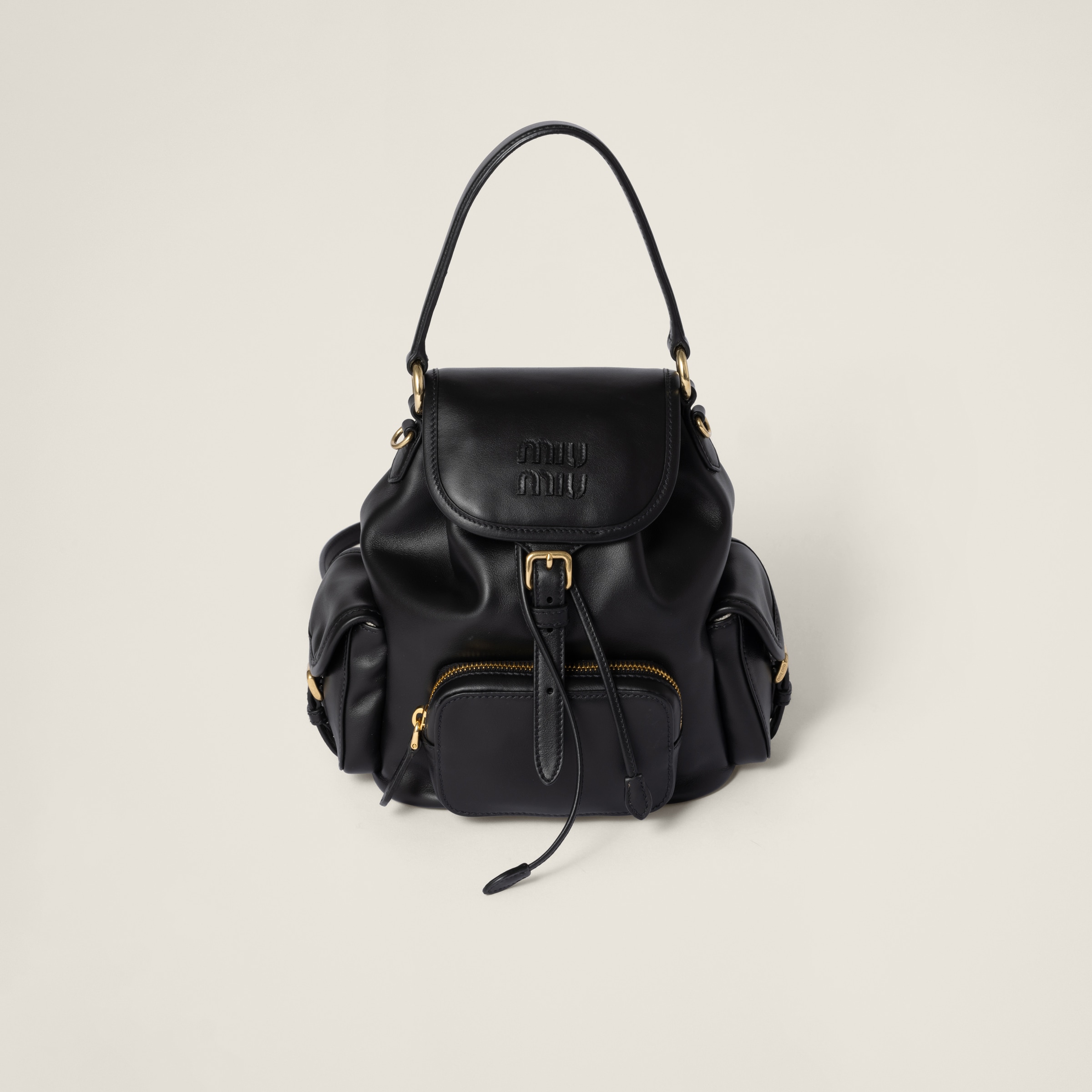 Leather backpack