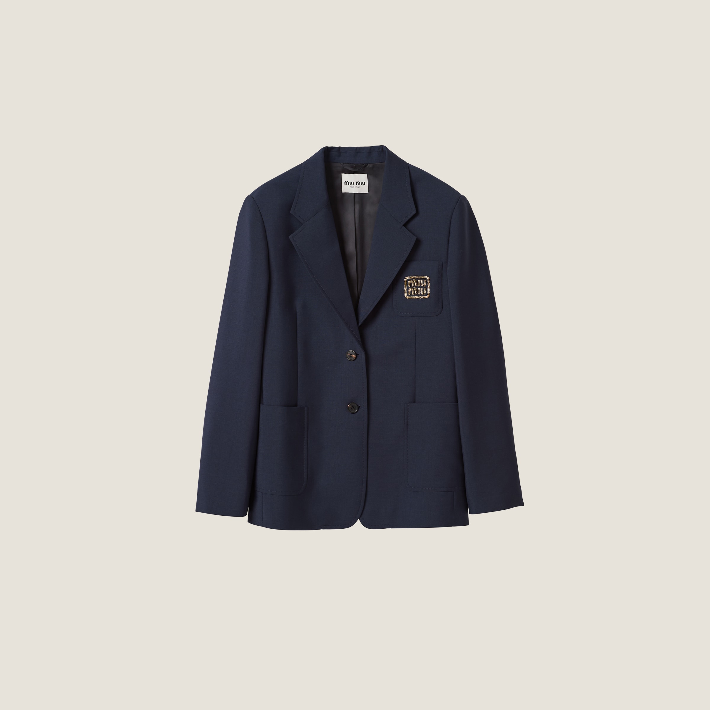 Single-breasted mohair jacket