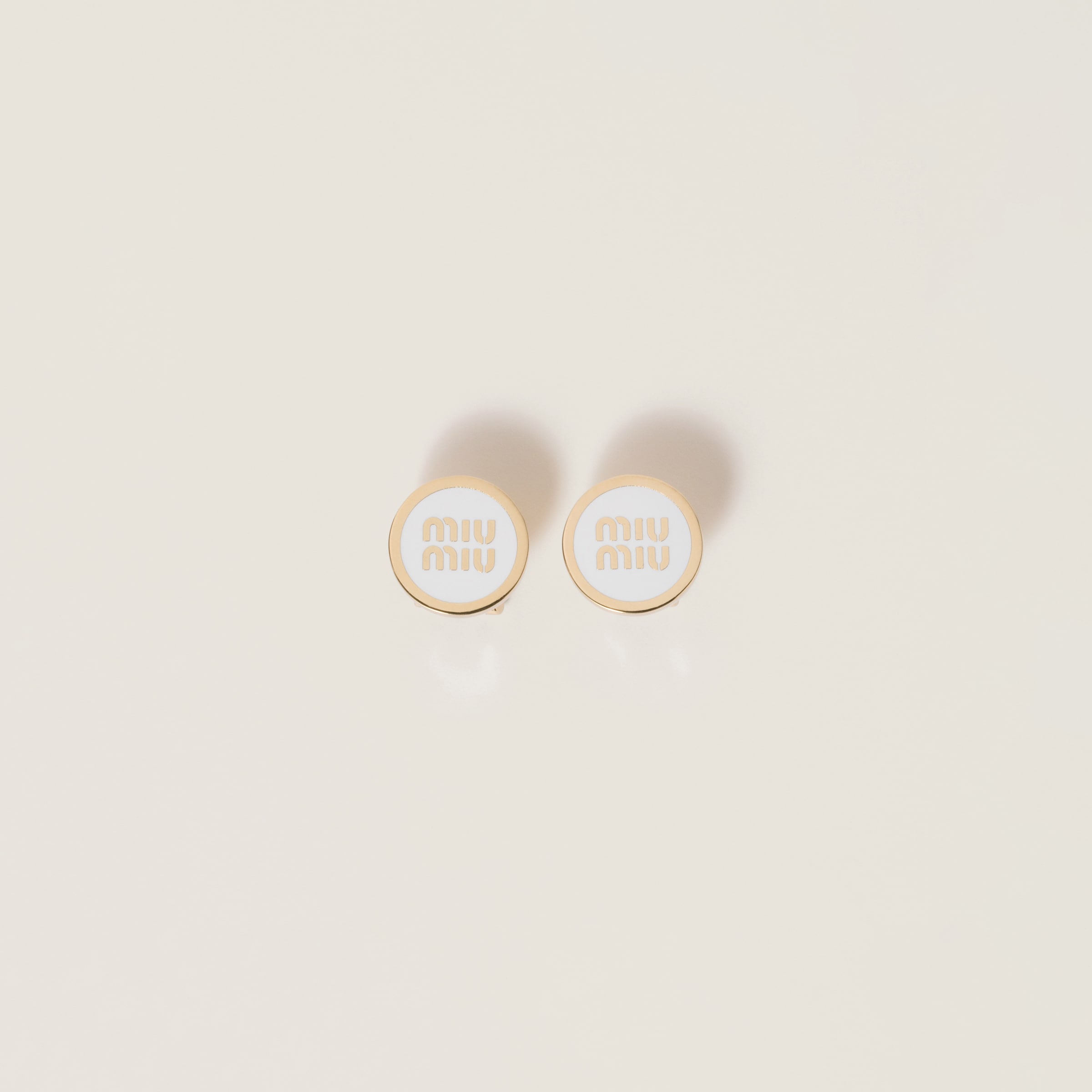 Enameled metal earrings