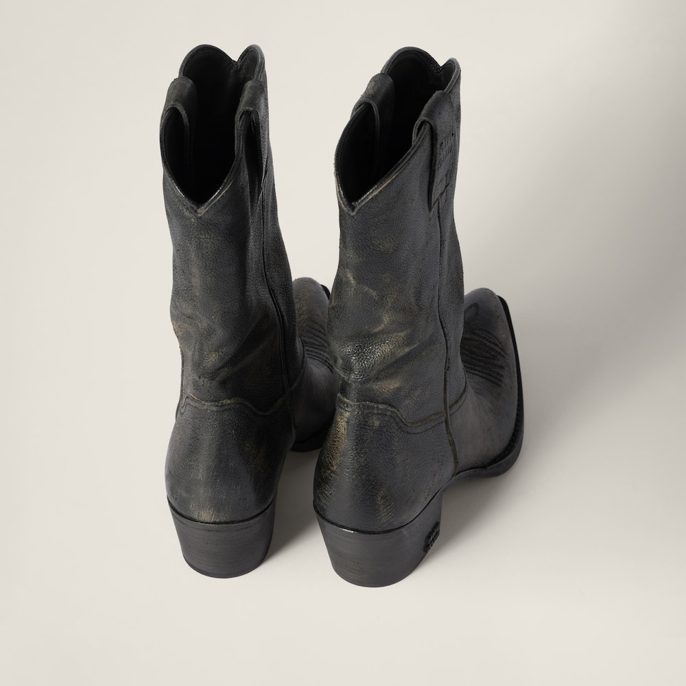 Leather boots