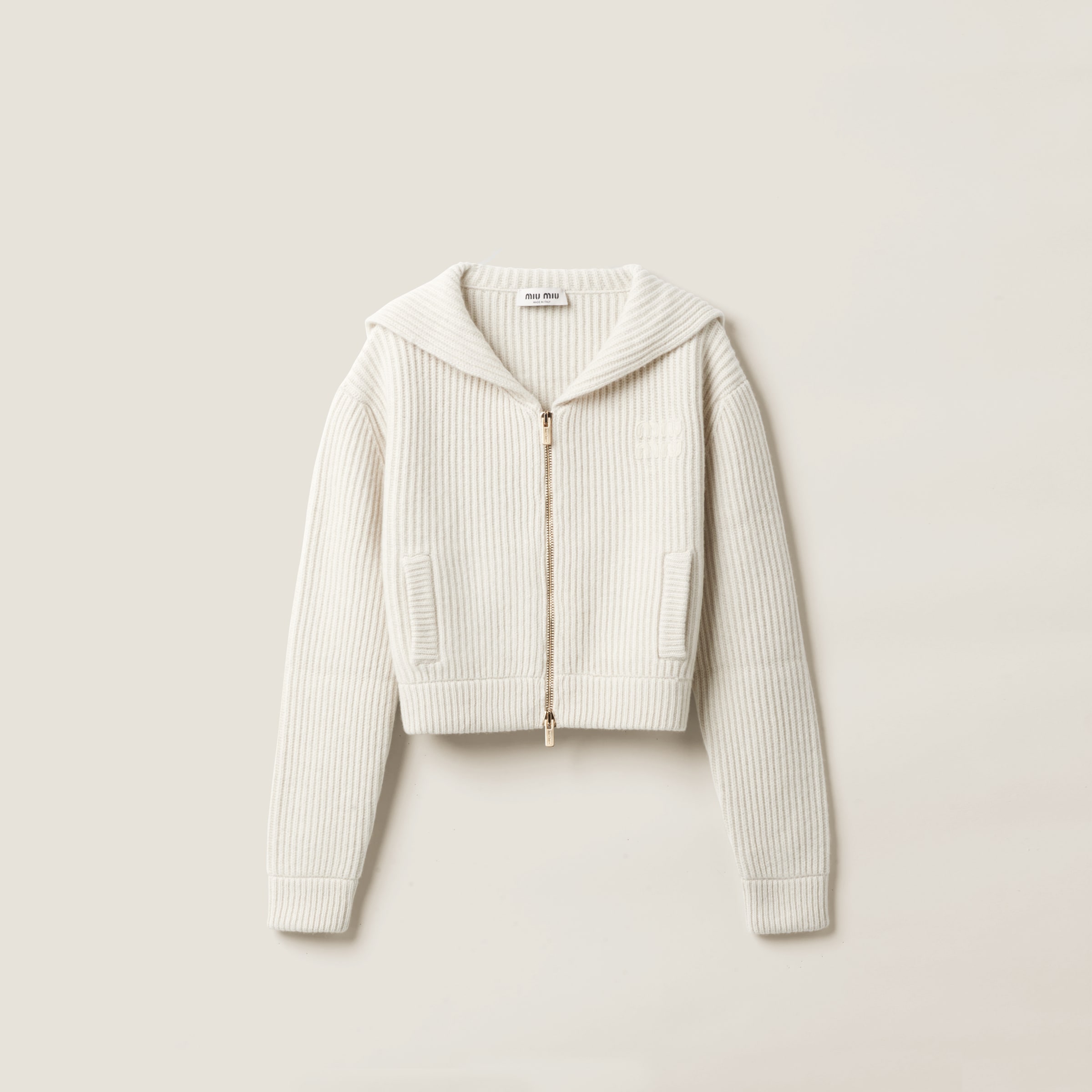 Wool and cashmere knit cardigan