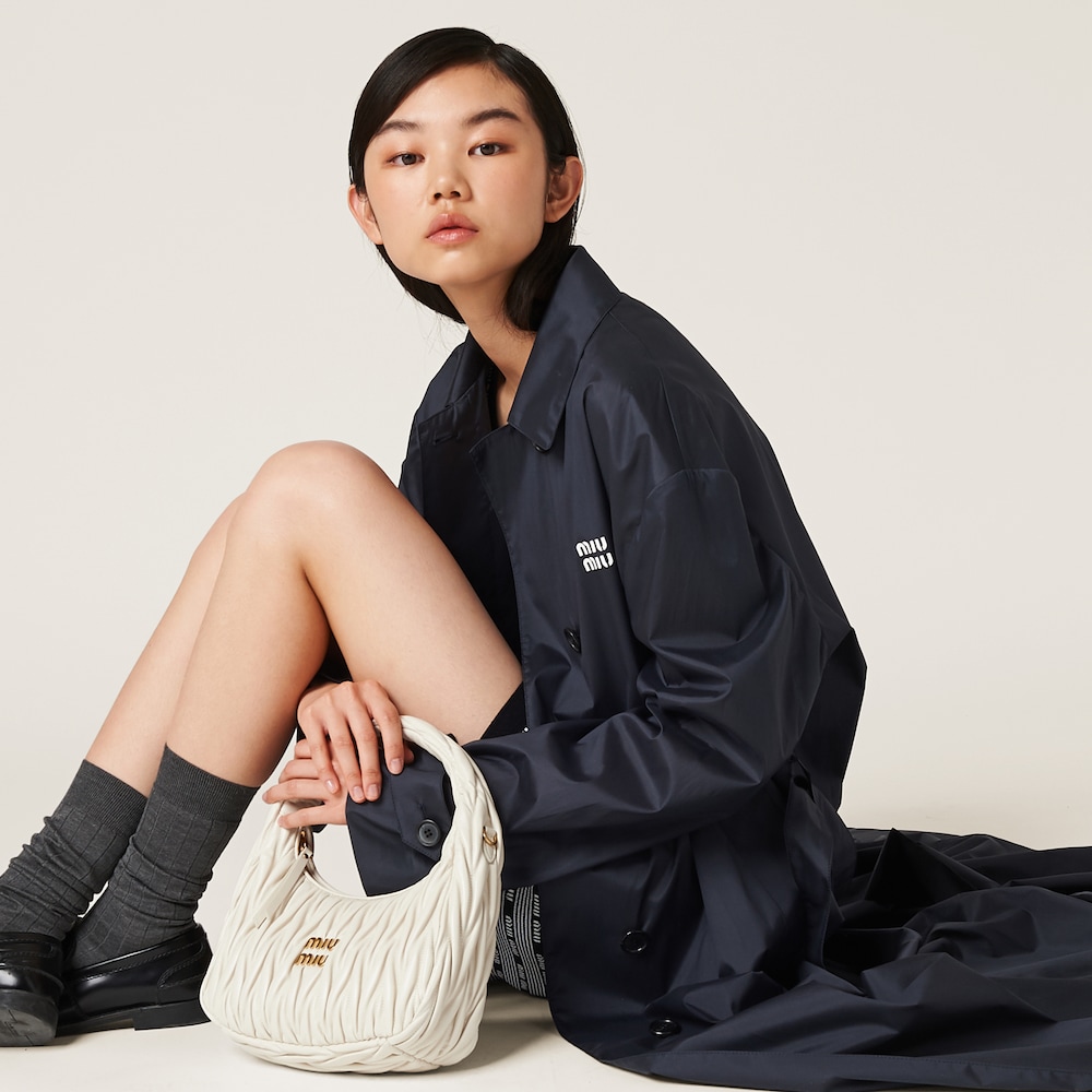Technical silk coat