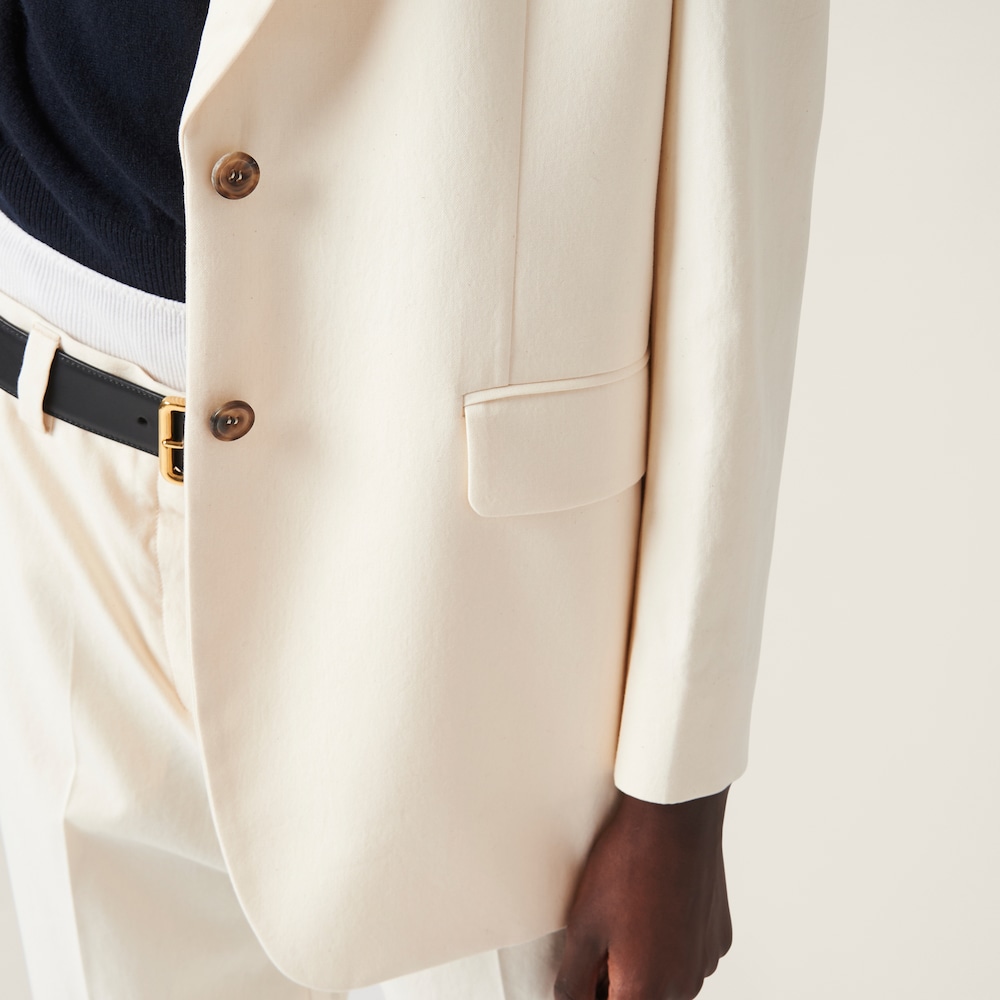 Single-breasted canvas jacket